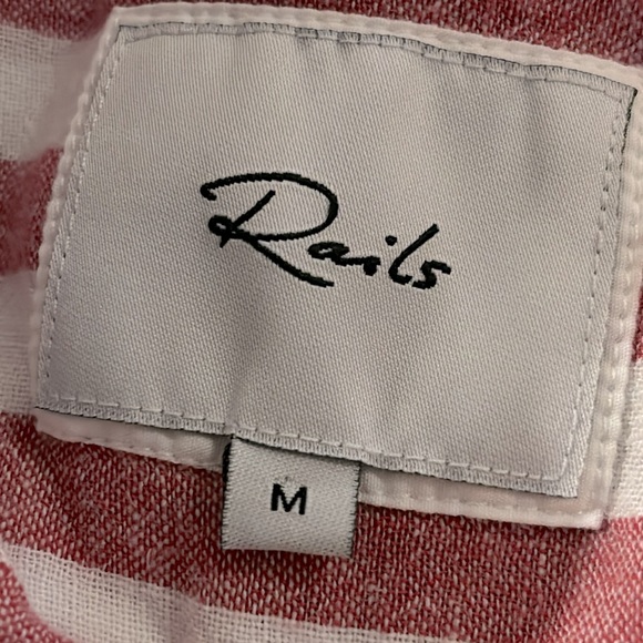 Rails red & white stripe Charli shirt M - Picture 12 of 15